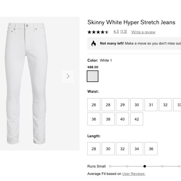Express Mens White Ripped Skinny Jeans - Picture 5 of 9